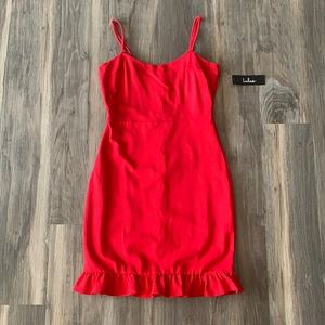 Bright Red LuLus mini dress